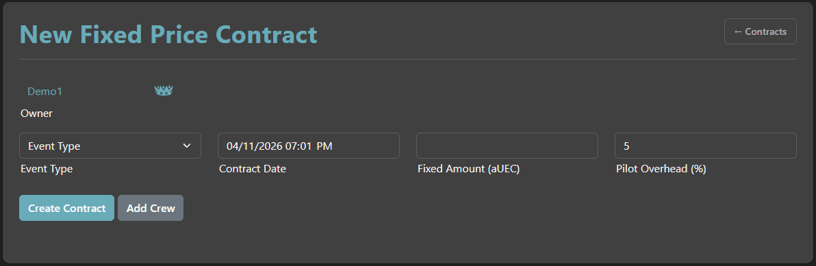 New Fixed Price Contract Step1